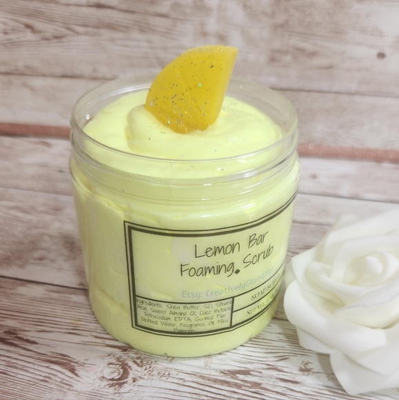 Lemon Cookie Bar Whipped Foaming Sugar Scrub. Exfoliating Body Wash & … - Picture 5 of 7